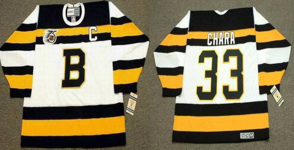 2019 Men Boston Bruins #33 Chara White CCM NHL jerseys1